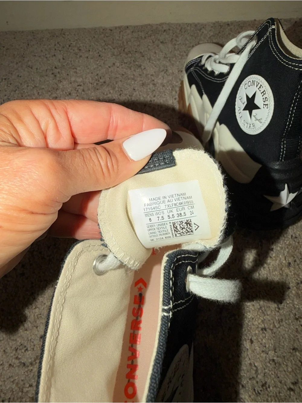 Converse Black, White & Gum Run Star Motion High-Top Sneakers - Picture 3 of 6